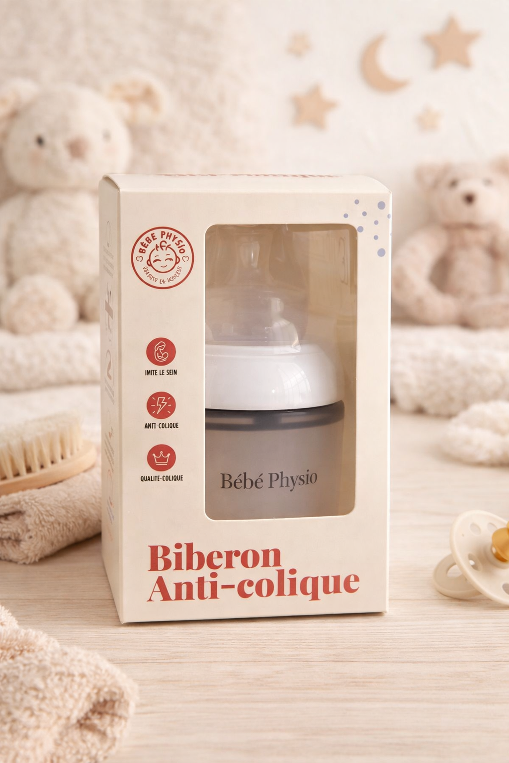 Biberon Anti-Colique Technologie Innovante & Silicone Premium 150ml