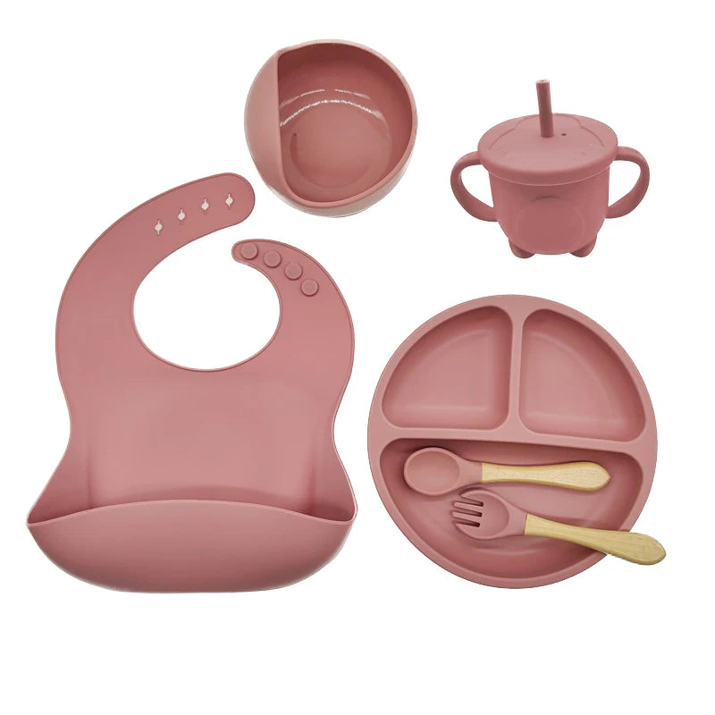 Ensemble repas bébé en silicone